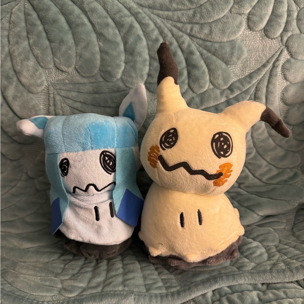 Mimikyu and Glacion Mimikyu Plushes as a set
